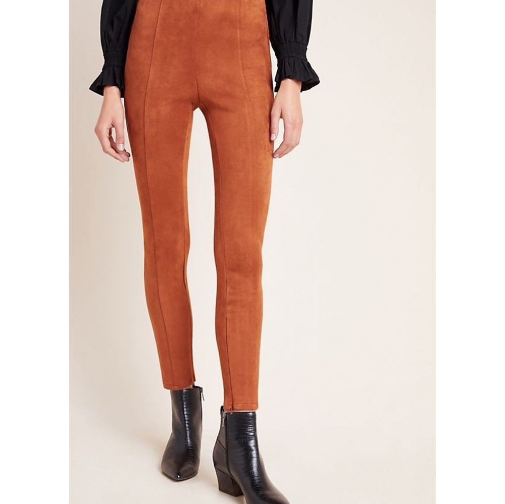 Anthropologie faux suede leggings